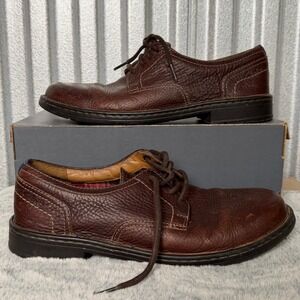 Clarks Mens Leather Lace Up Oxford Dress Shoes Brown Comfort Cushion Size 11